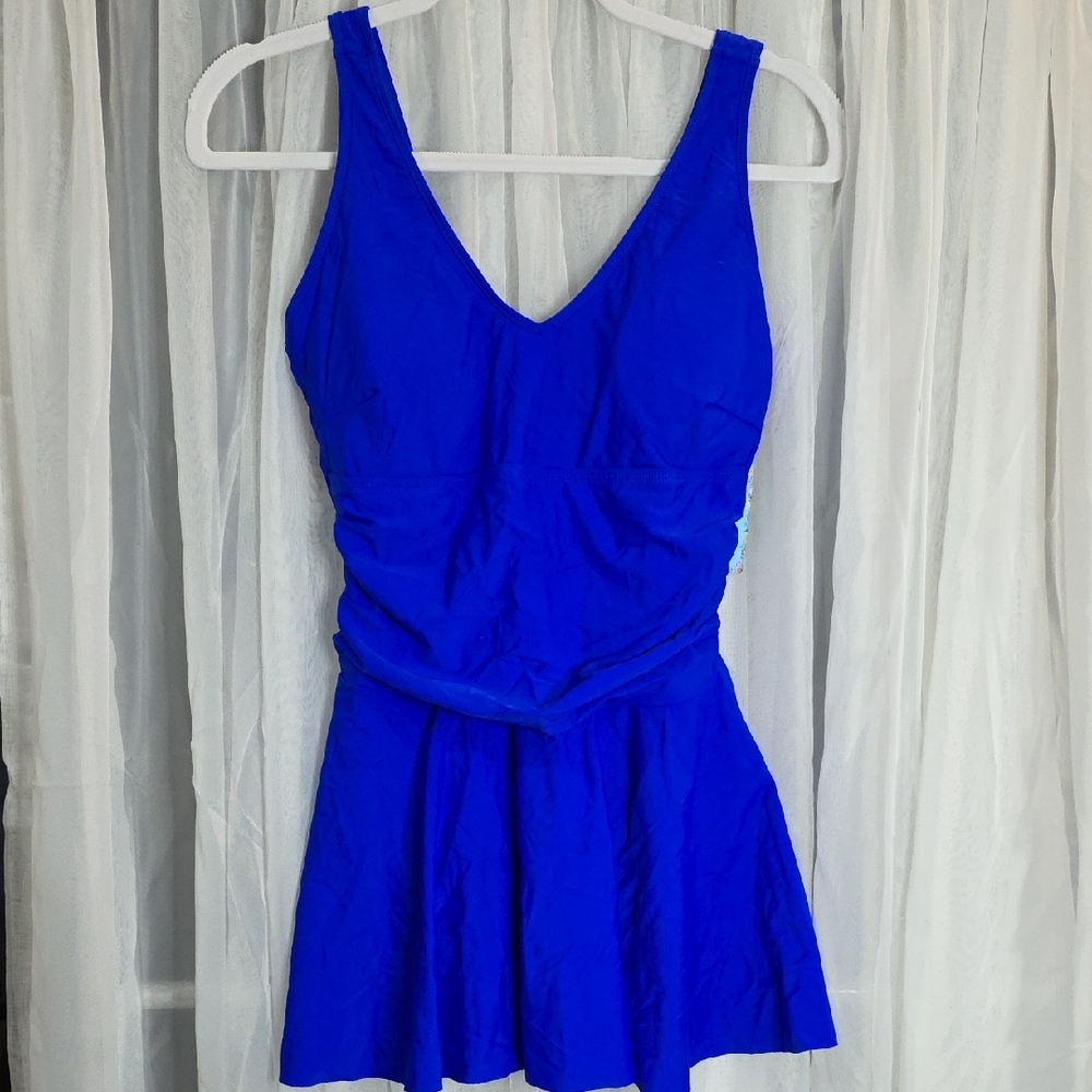 #112 NWT Yonique Chic Blue Women's One Piece Swimsuit